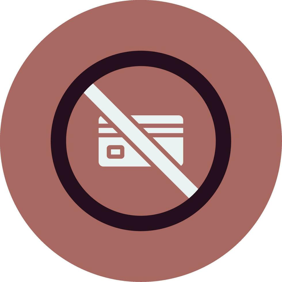 No Credit Card Vector Icon