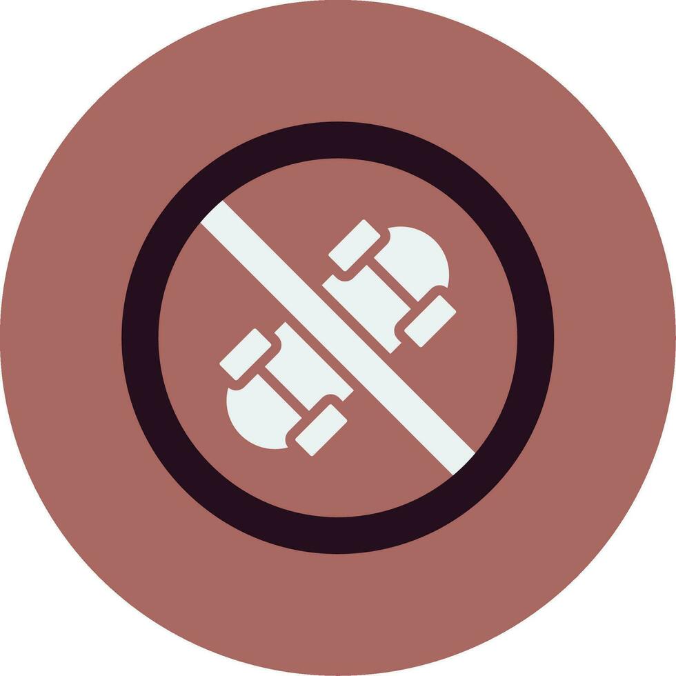No Skateboard Vector Icon