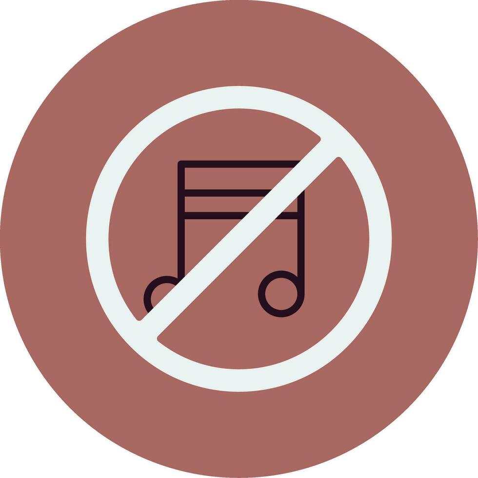 No Music Vector Icon