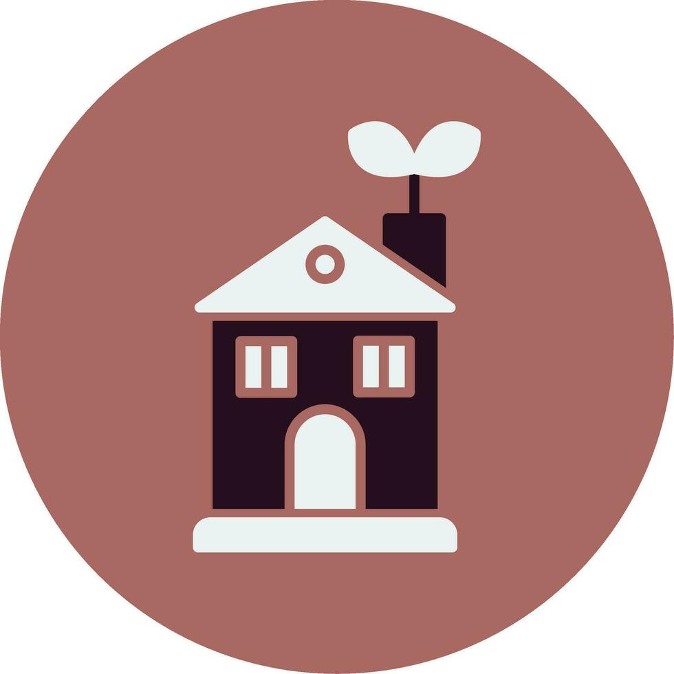 Eco House Vector Icon