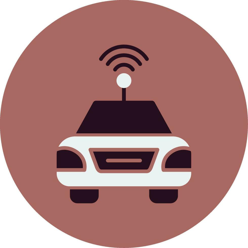 Autonomous Car Vector Icon