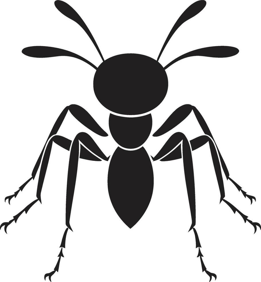 Minimalist Ant Logo Vector Artistry in Black Black Ant Symbol Vector Logo for a Strong Brand