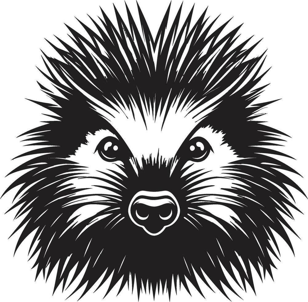 Porcupine Spike Geometric Symbol Black Porcupine Spike Premium Mark vector