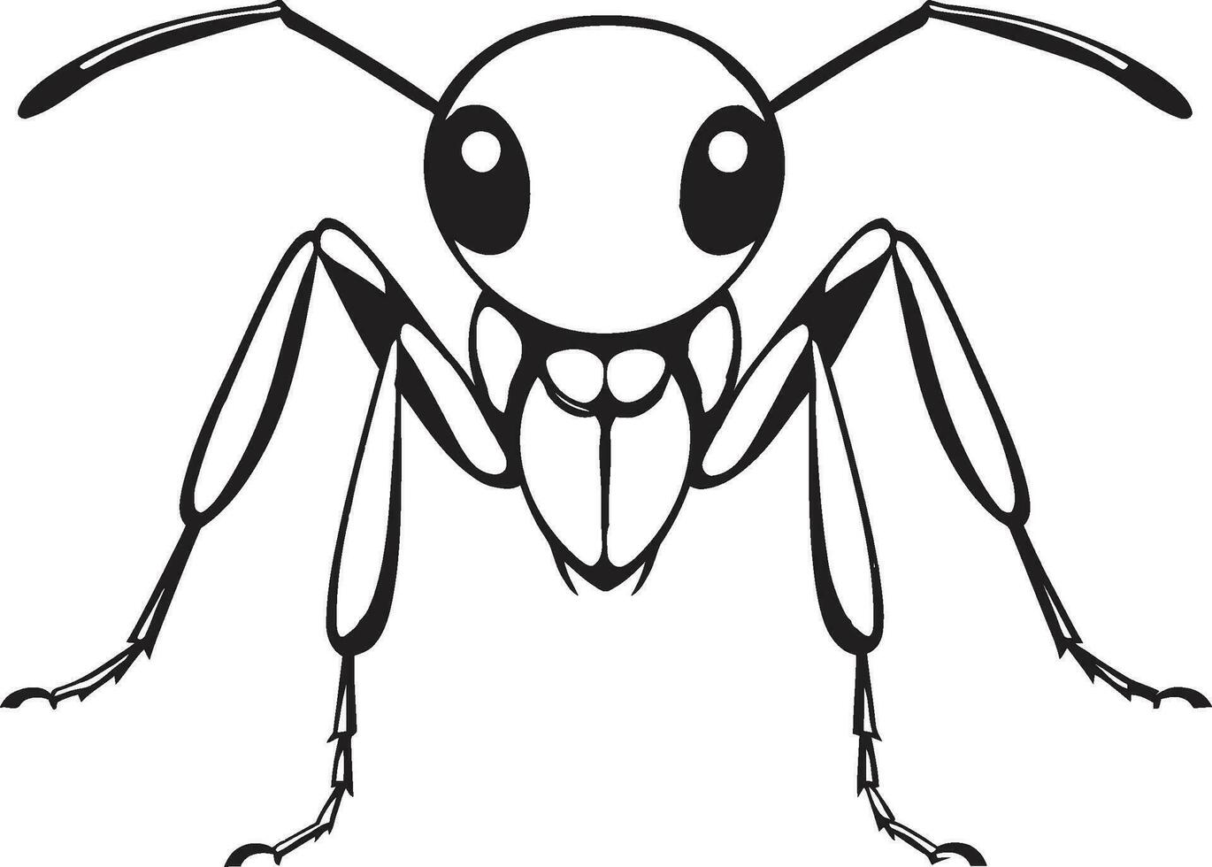 Streamlined Excellence Black Ant Vector Logo Black Vector Ant Logo A Mark of Distinction and Quality