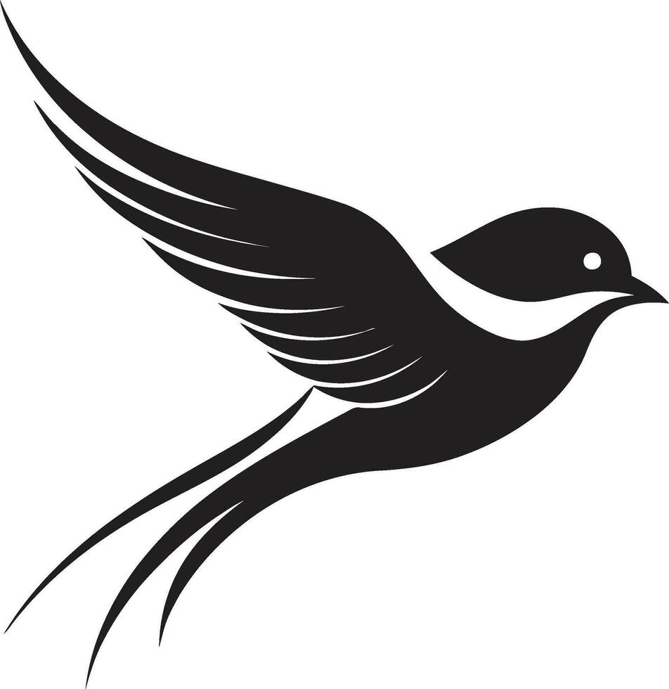 Feathered Elegance Ravens Flight Logo vector