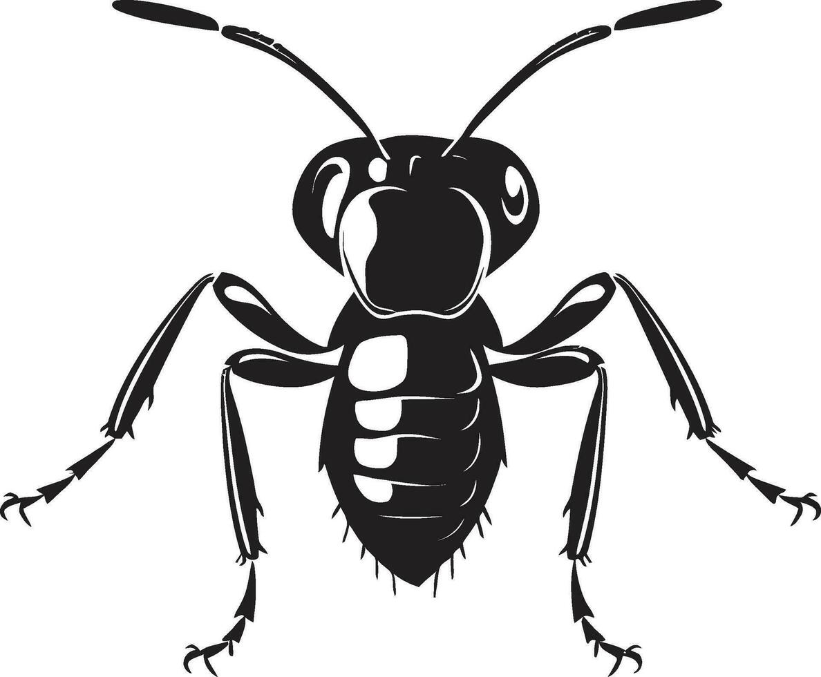 Sophisticated Ant Symbol Black Vector Logo Black Vector Ant Emblem Iconic Logo Design