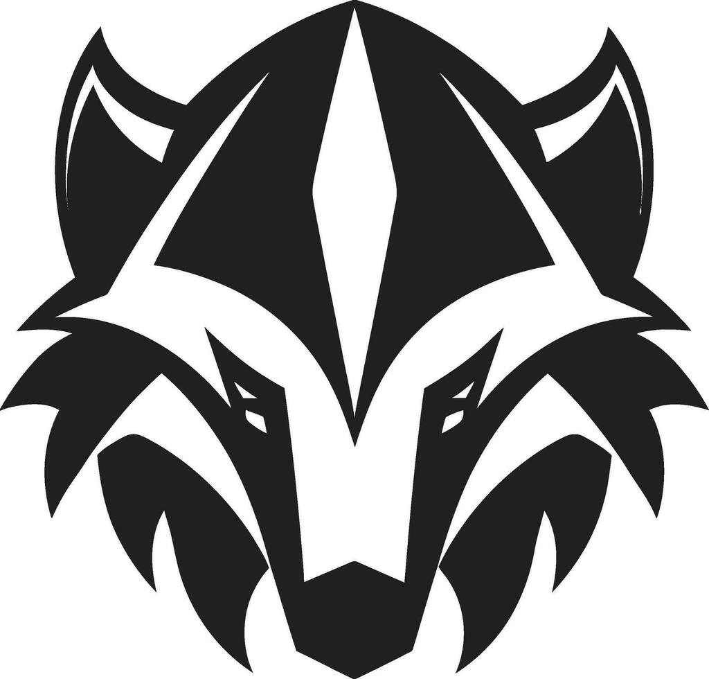 Badger Head Emblem Badger Crowned Badge vector