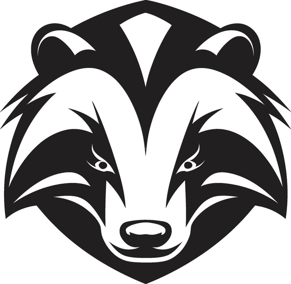 Badger Face Royalty Tribal Badger Design vector