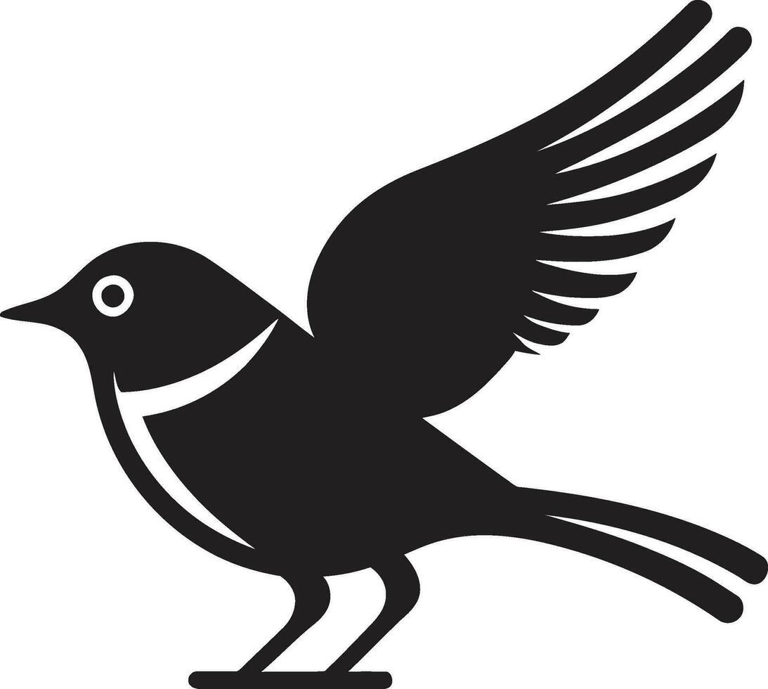 Nighttime Falcon Icon Swift Swallow Silhouette vector