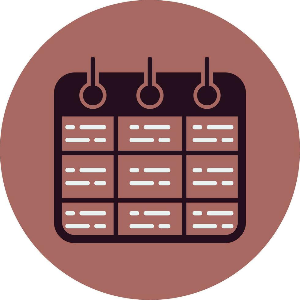 Timetable Vector Icon
