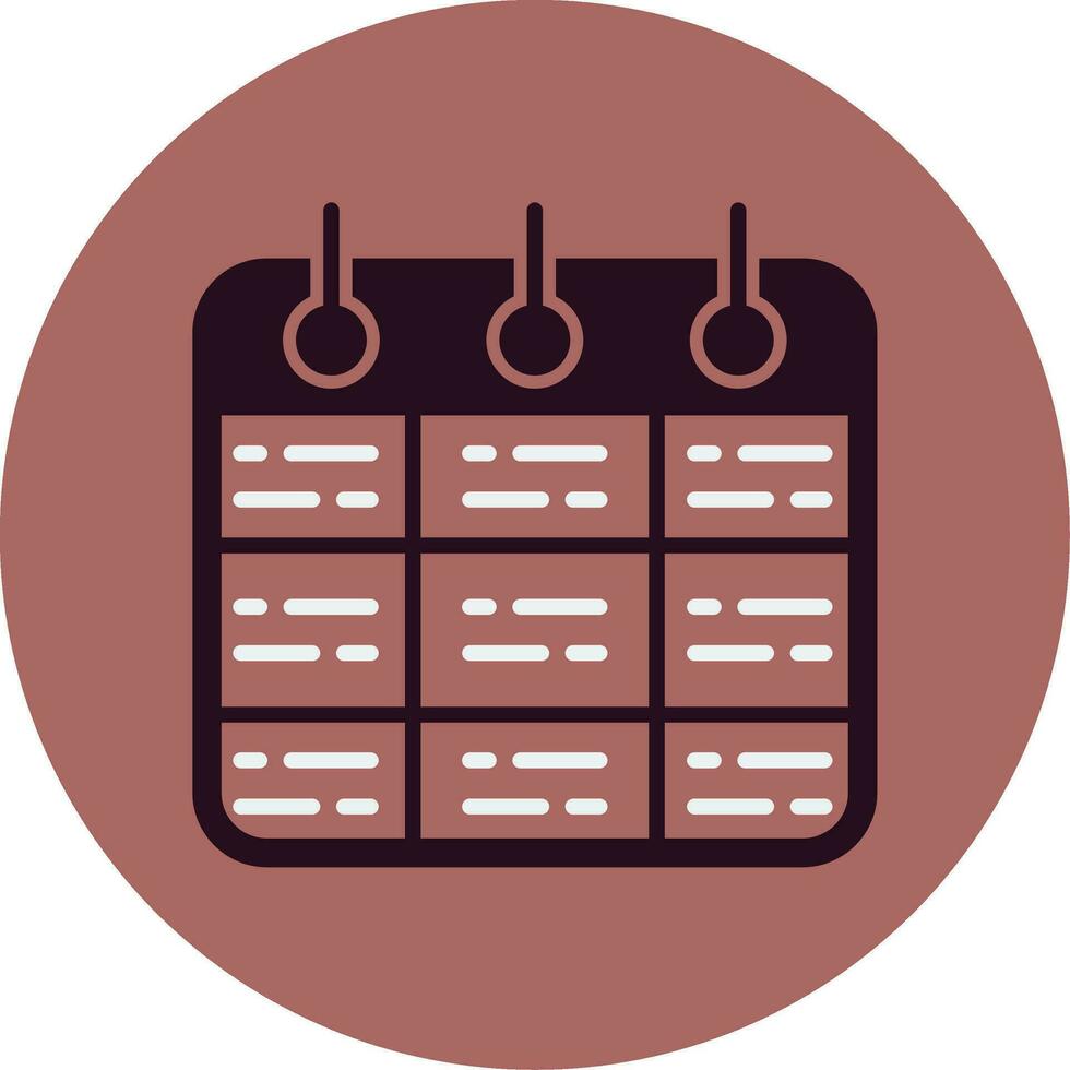 Timetable Vector Icon