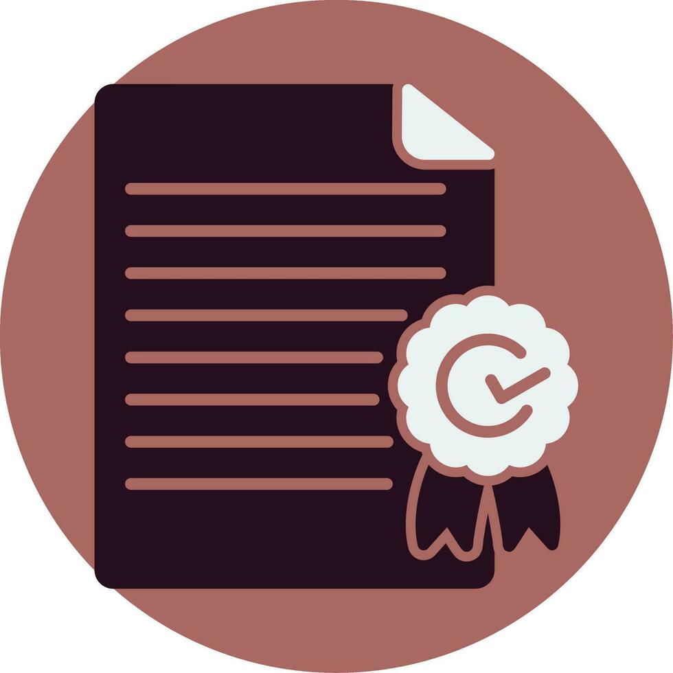 icono de vector de certificado