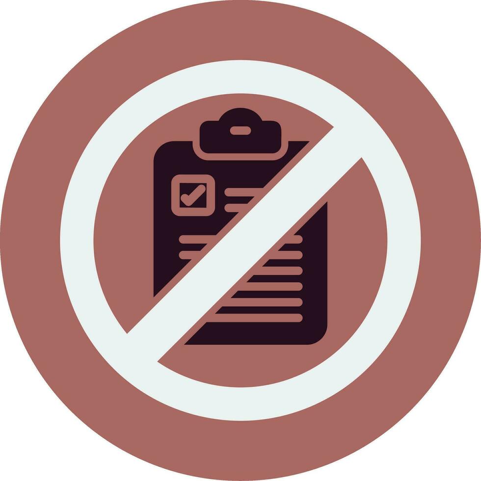 Not Qualified Vector Icon