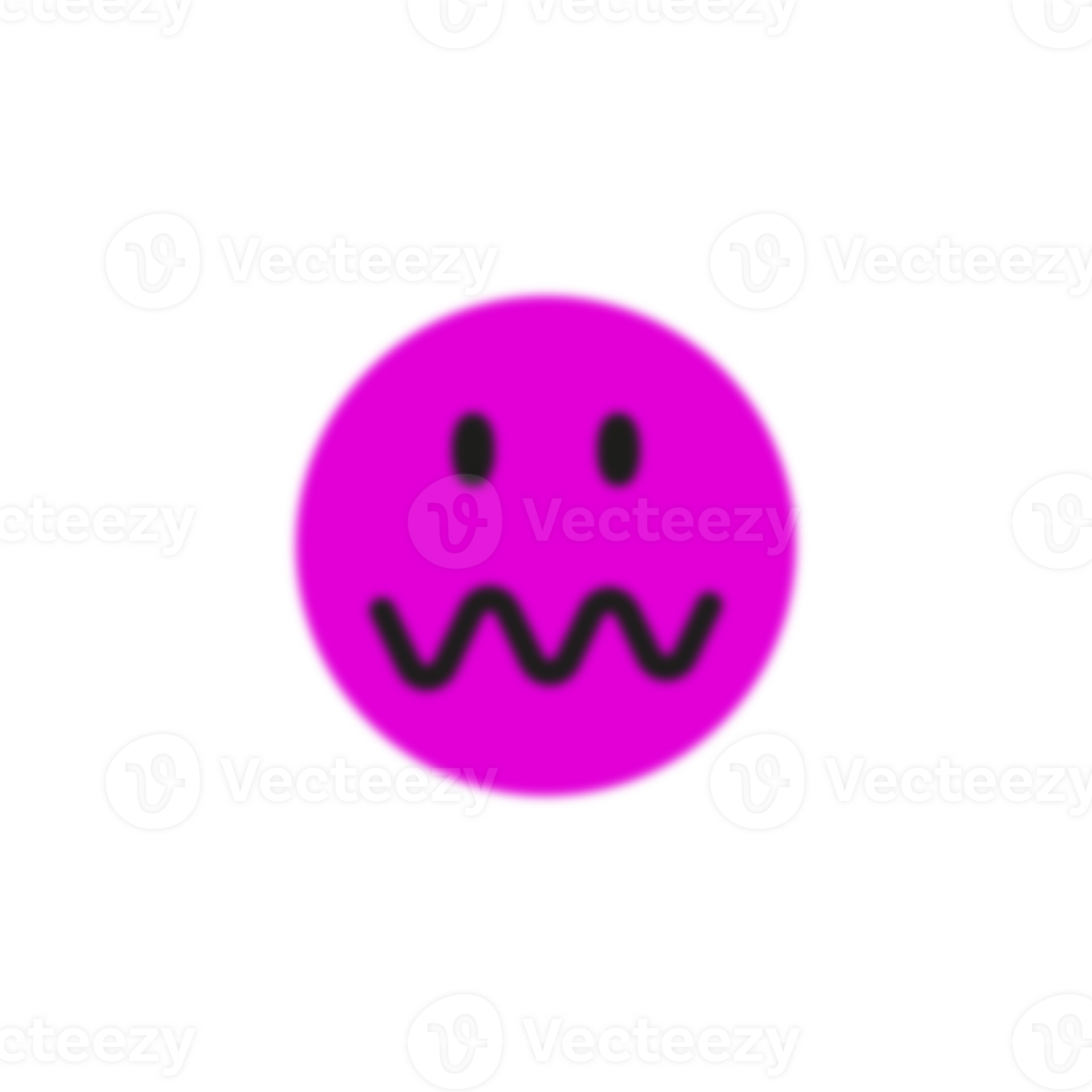 Y2K blurred purple emoji with angry face 32686014 PNG