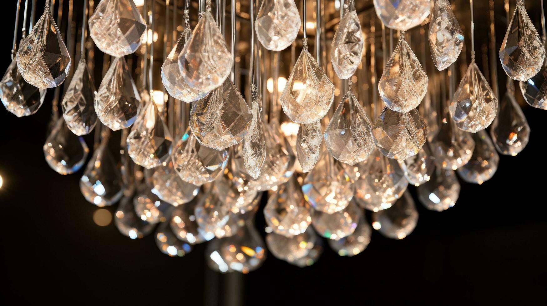 The intricate details of the crystal chandelier photo