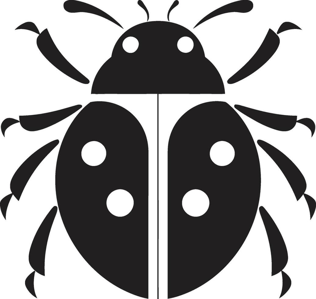 Elegant Precision Monochrome Ladybug Beauty Abstract Elegance Unveiled The Ladybugs Grace vector