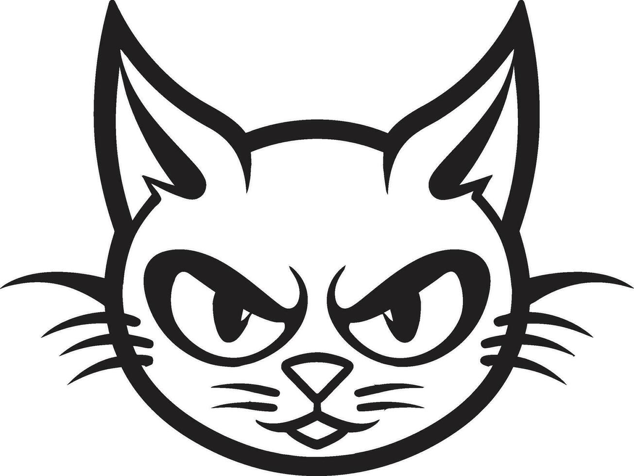 agraciado gato silueta sorprendentes gato logo vector