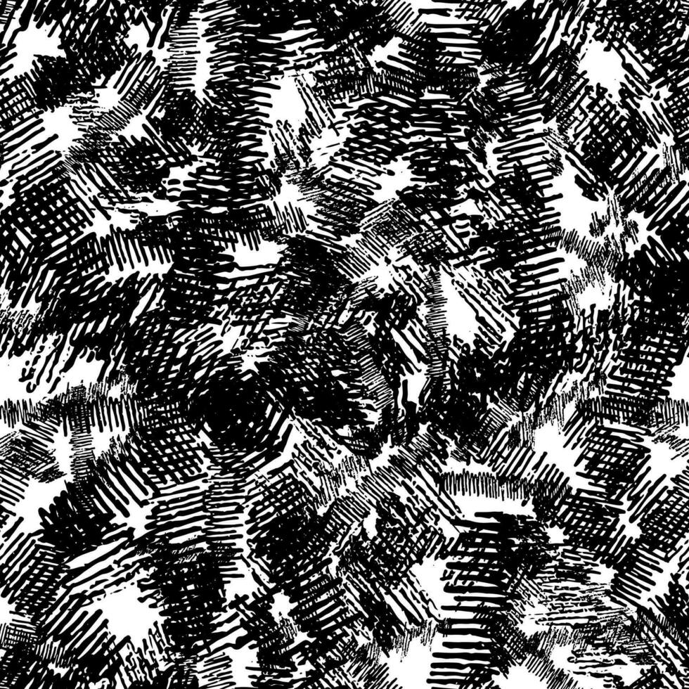Seamless pattern with black pencil brushstrokes vector