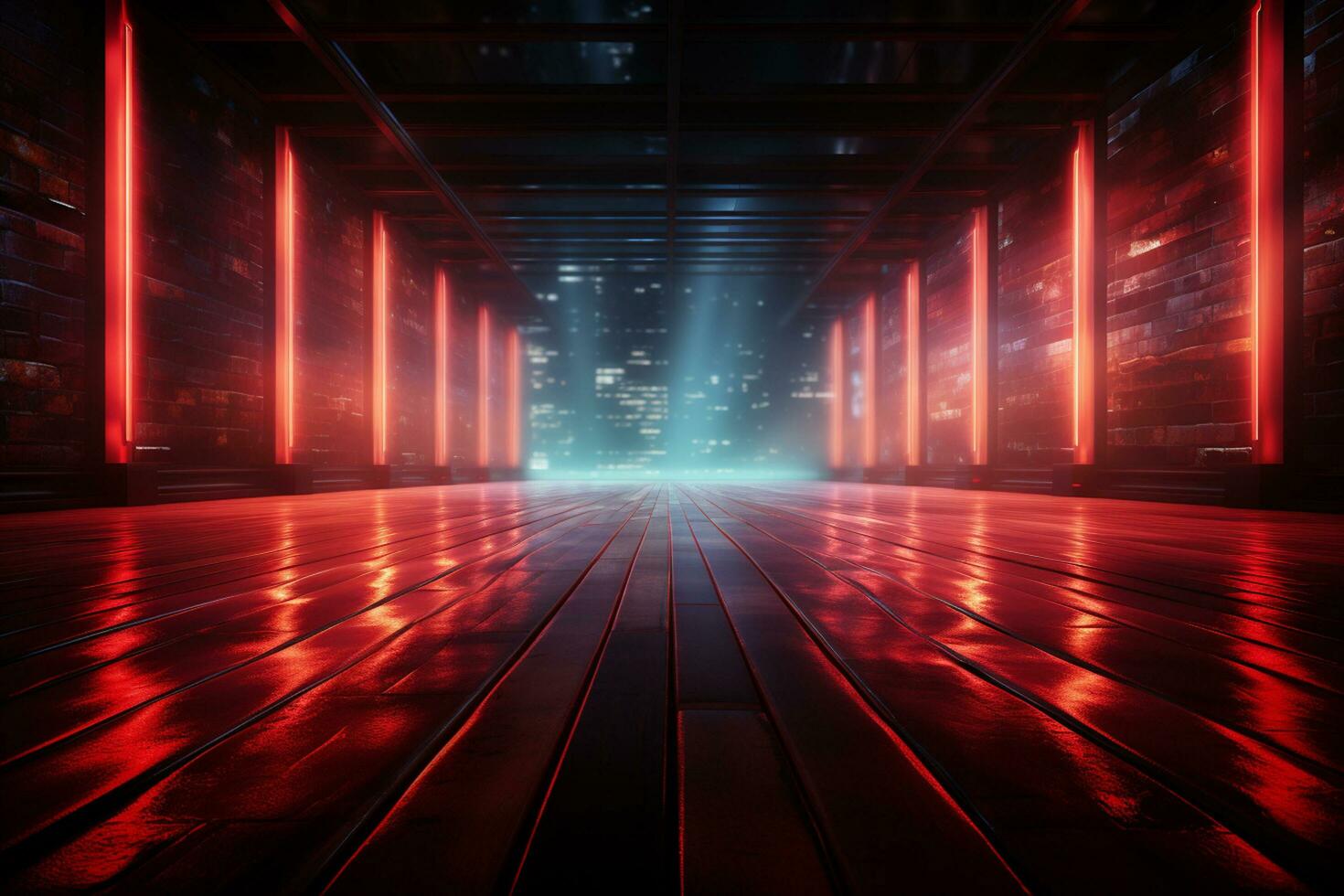 Ai Generaitve Backdrop With Illumination Of Red Spotlights For Flyers realistic image ultra hd high design photo