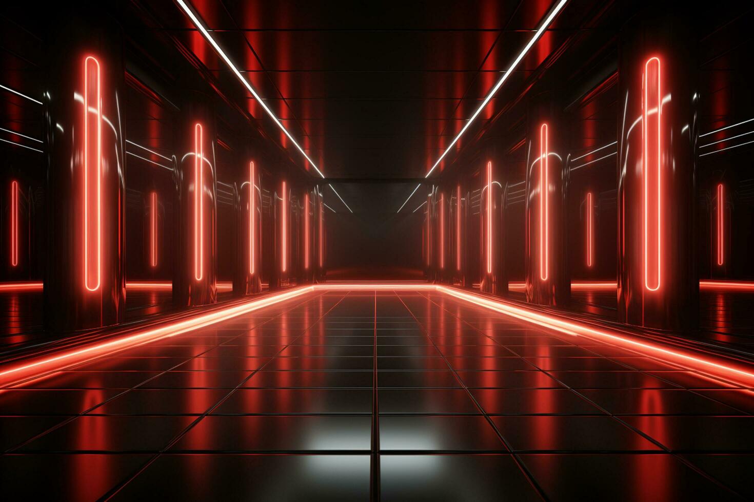 Ai Generaitve Backdrop With Illumination Of Red Spotlights For Flyers realistic image ultra hd high design photo