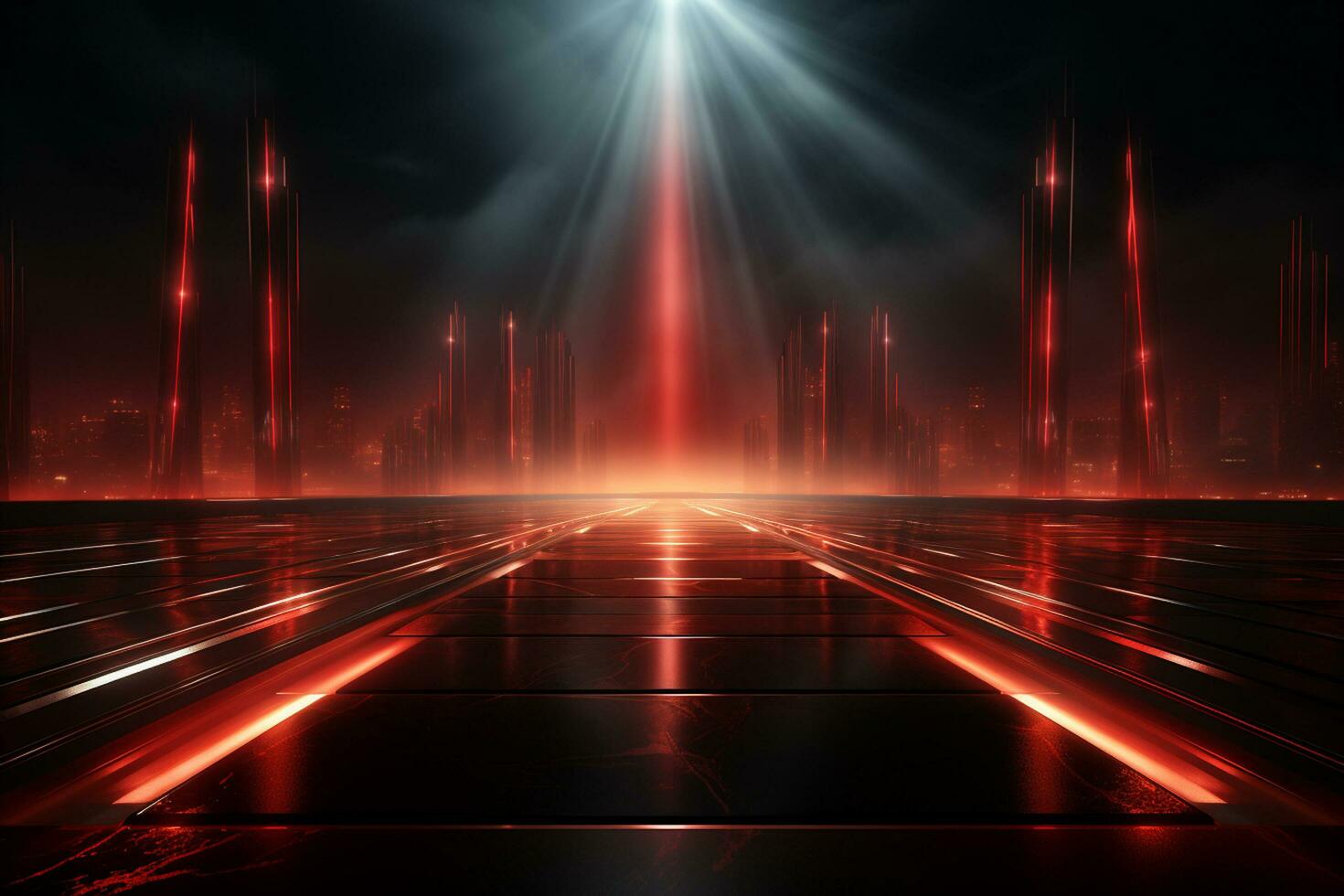 Ai Generaitve Backdrop With Illumination Of Red Spotlights For Flyers realistic image ultra hd high design photo