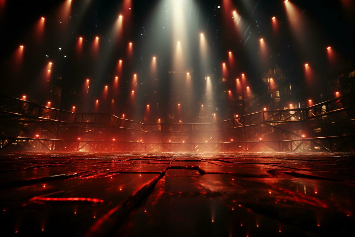 Ai Generaitve Backdrop With Illumination Of Red Spotlights For Flyers realistic image ultra hd high design photo