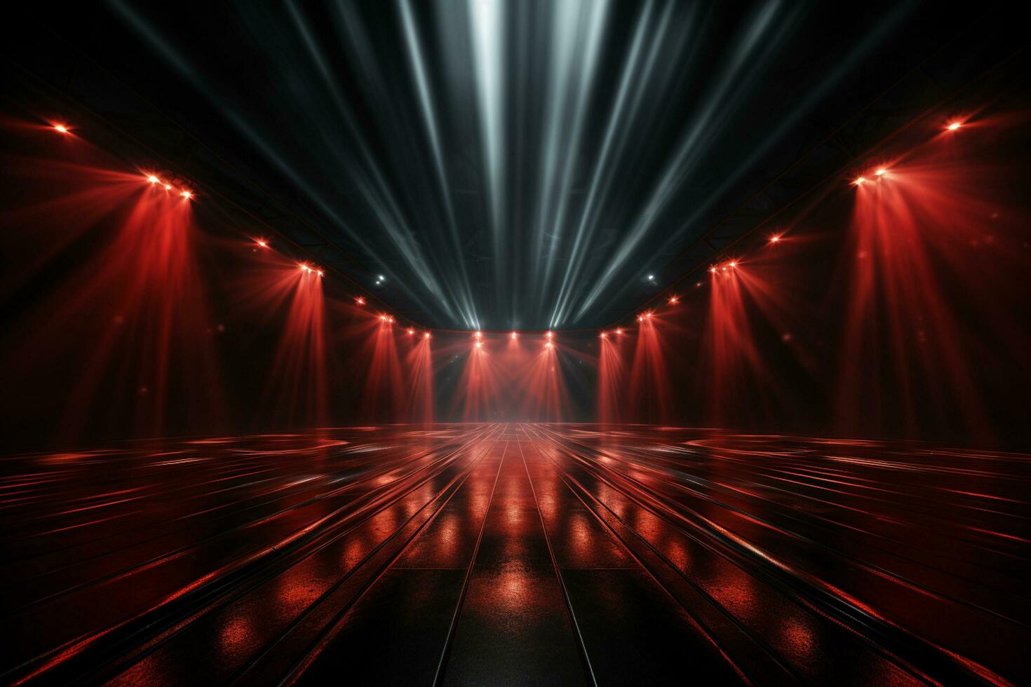 Ai Generaitve Backdrop With Illumination Of Red Spotlights For Flyers realistic image ultra hd high design photo