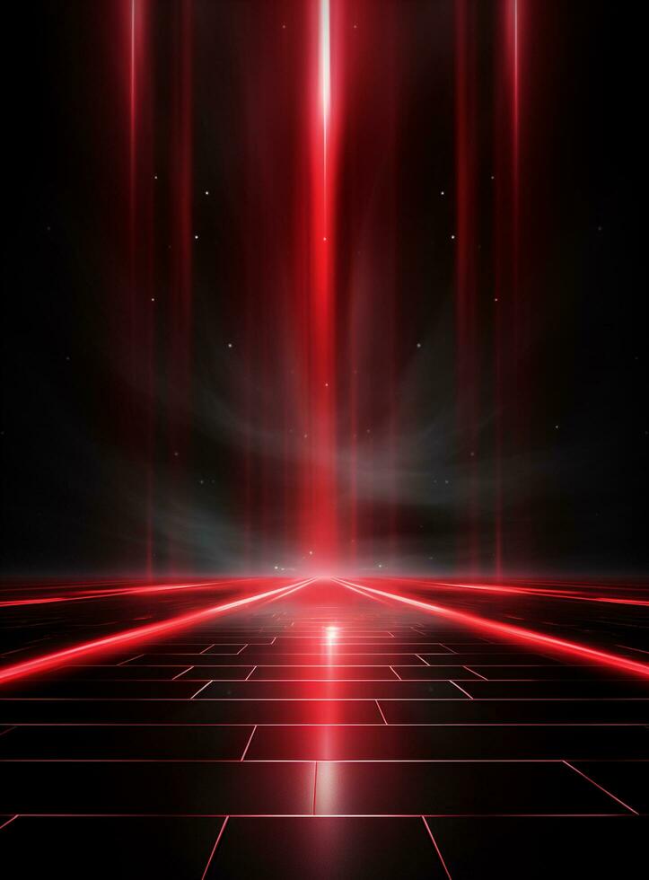 Ai Generative Backdrop Red Spotlights For Flyers, Banner and Backgrounds realistic image ultra hd high design photo