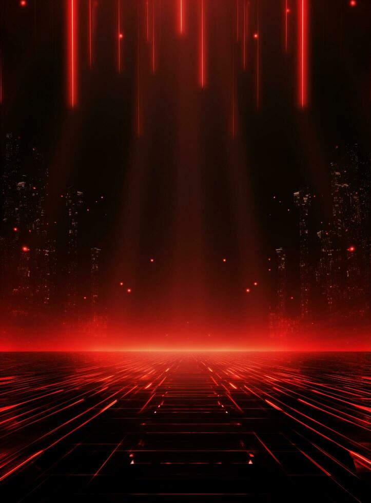 Ai Generative Backdrop Red Spotlights For Flyers, Banner and Backgrounds realistic image ultra hd high design photo