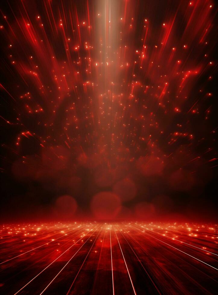Ai Generative Backdrop Red Spotlights For Flyers, Banner and Backgrounds realistic image ultra hd high design photo