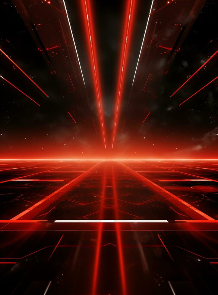 Ai Generative Backdrop Red Spotlights For Flyers, Banner and Backgrounds realistic image ultra hd high design photo