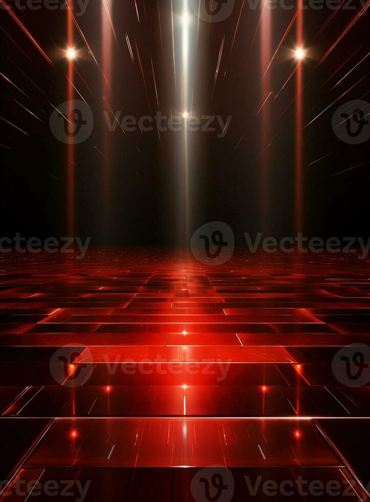 Ai Generative Backdrop Red Spotlights For Flyers, Banner and Backgrounds realistic image ultra hd high design photo