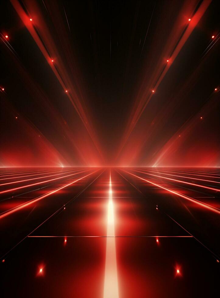 Ai Generative Backdrop Red Spotlights For Flyers, Banner and Backgrounds realistic image ultra hd high design photo