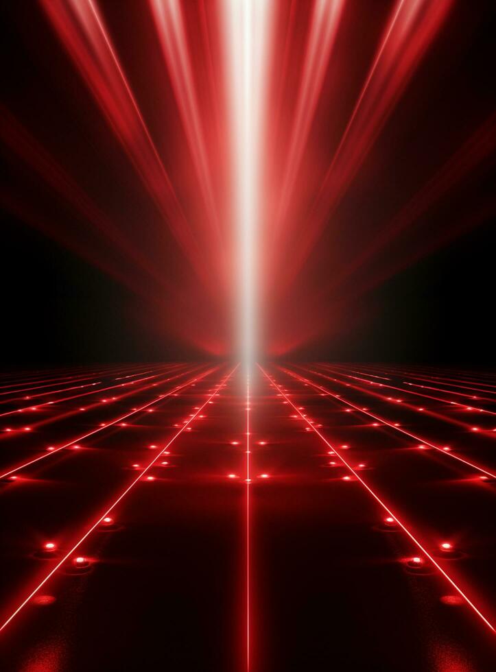 Ai Generative Backdrop Red Spotlights For Flyers, Banner and Backgrounds realistic image ultra hd high design photo