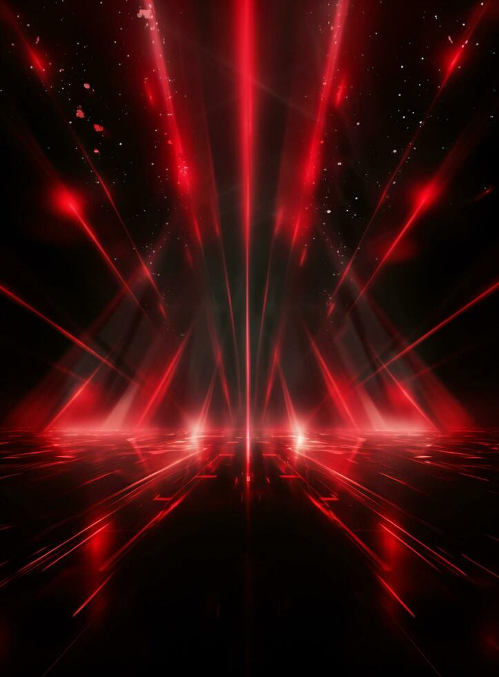 Ai Generative Backdrop Red Spotlights For Flyers, Banner and Backgrounds realistic image ultra hd high design photo