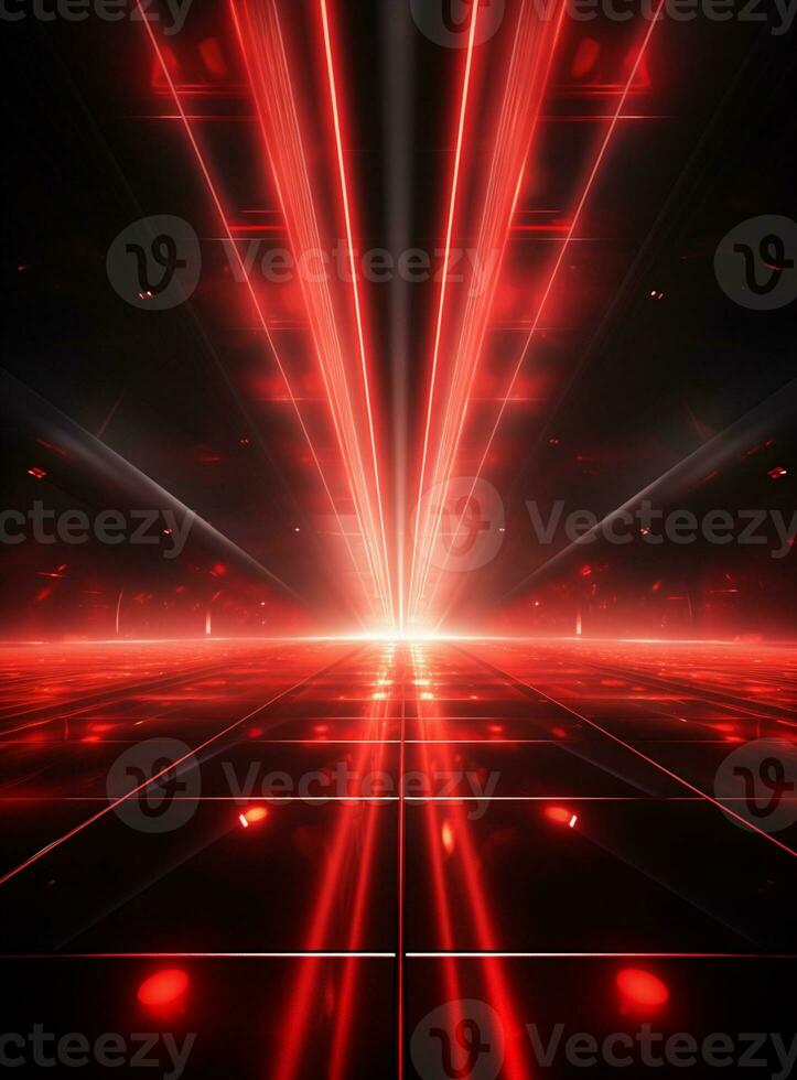 Ai Generative Backdrop Red Spotlights For Flyers, Banner and Backgrounds realistic image ultra hd high design photo