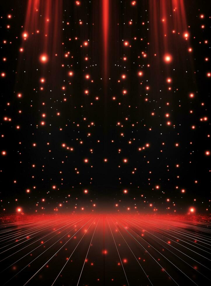 Ai Generative Backdrop Red Spotlights For Flyers, Banner and Backgrounds realistic image ultra hd high design photo
