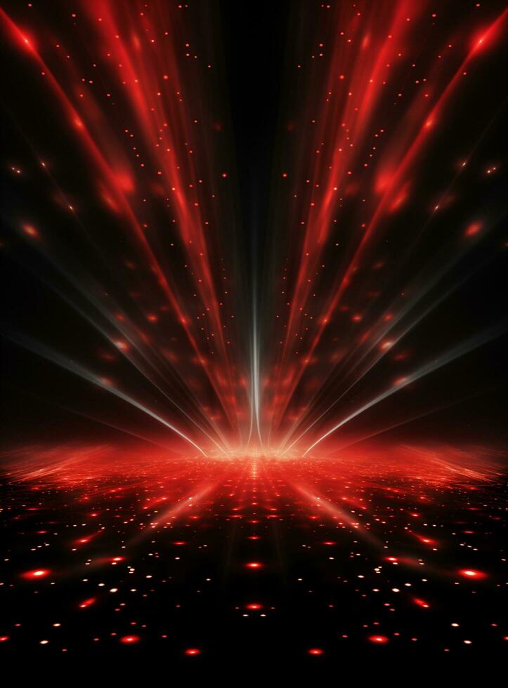 Ai Generative Backdrop Red Spotlights For Flyers, Banner and Backgrounds realistic image ultra hd high design photo