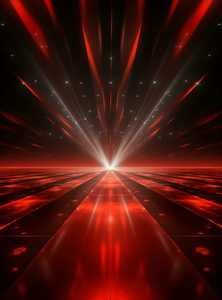 Ai Generative Backdrop Red Spotlights For Flyers, Banner and Backgrounds realistic image ultra hd high design photo