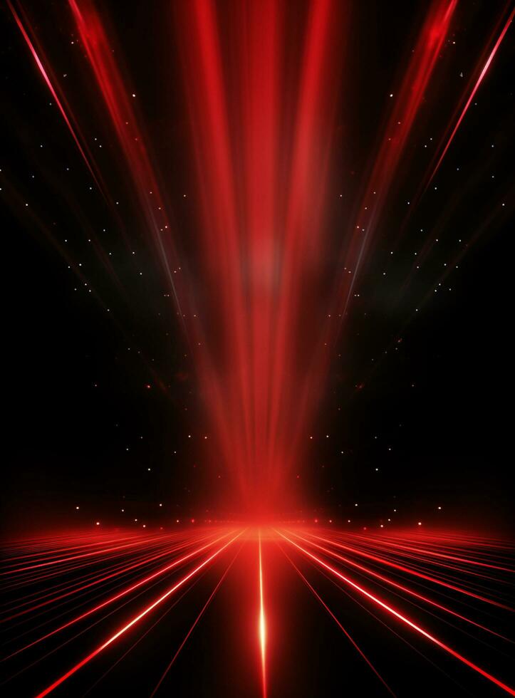 Ai Generative Backdrop Red Spotlights For Flyers, Banner and Backgrounds realistic image ultra hd high design photo