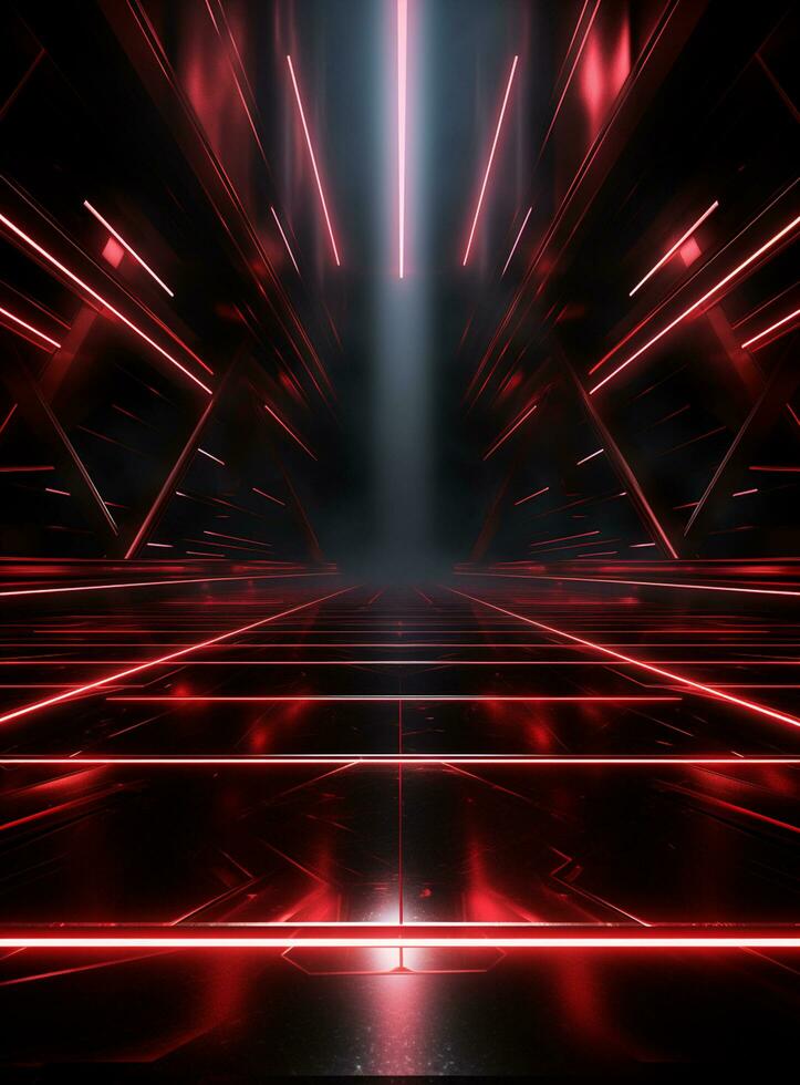 Ai Generative Backdrop Red Spotlights For Flyers, Banner and Backgrounds realistic image ultra hd high design photo