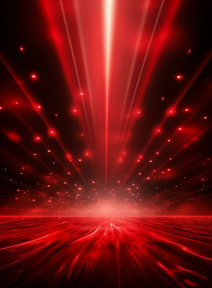 Ai Generative Backdrop Red Spotlights For Flyers, Banner and Backgrounds realistic image ultra hd high design photo