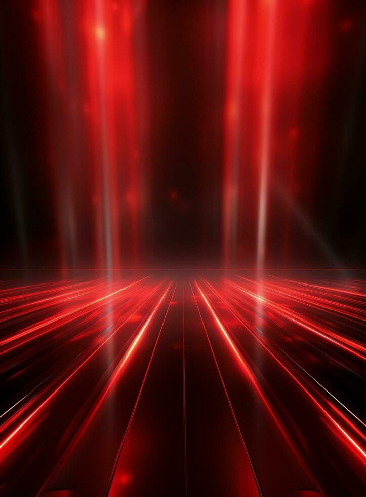 Ai Generative Backdrop Red Spotlights For Flyers, Banner and Backgrounds realistic image ultra hd high design photo