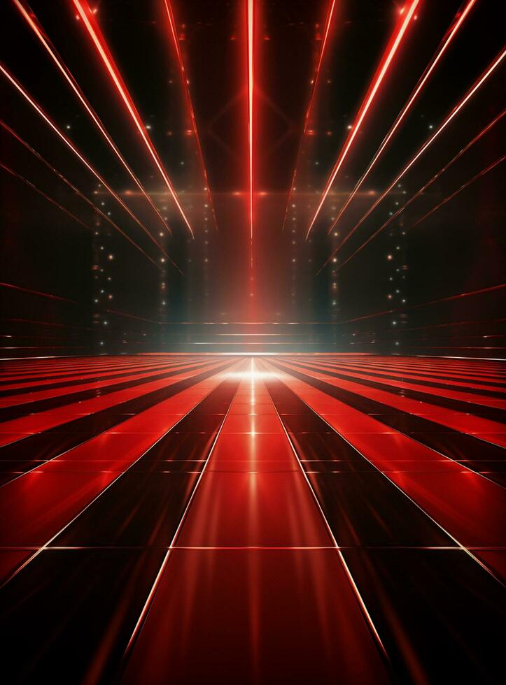 Ai Generative Backdrop Red Spotlights For Flyers, Banner and Backgrounds realistic image ultra hd high design photo