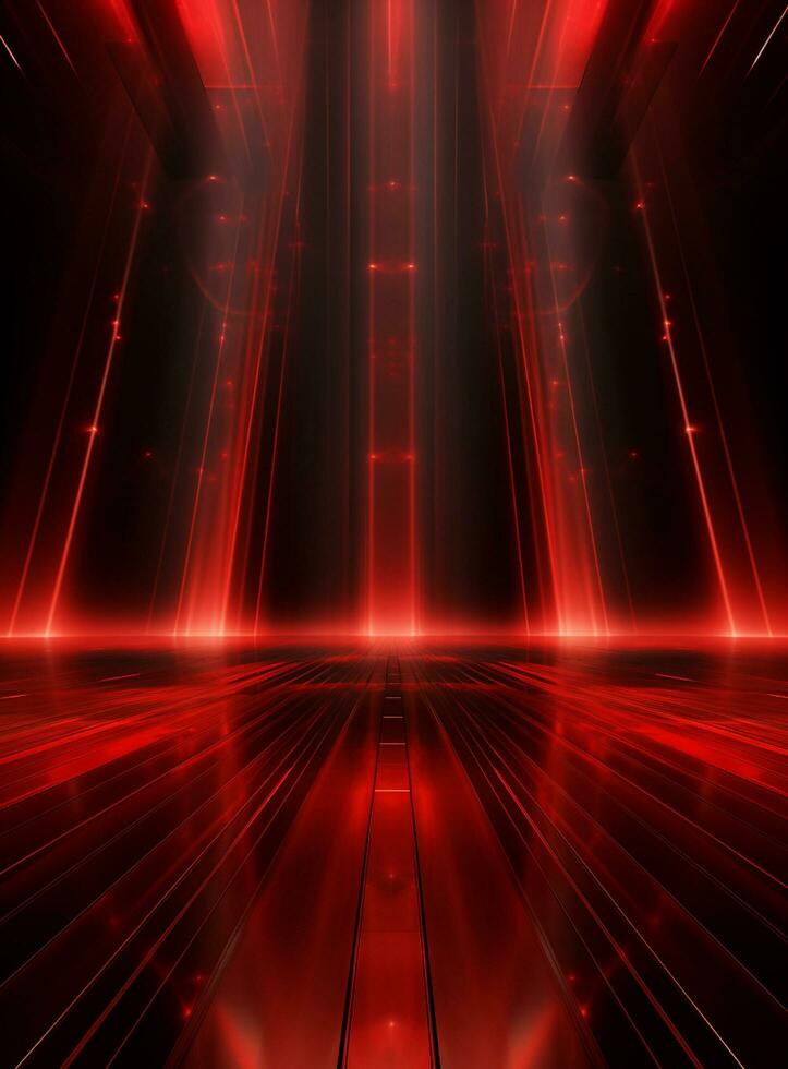 Ai Generative Backdrop Red Spotlights For Flyers, Banner and Backgrounds realistic image ultra hd high design photo