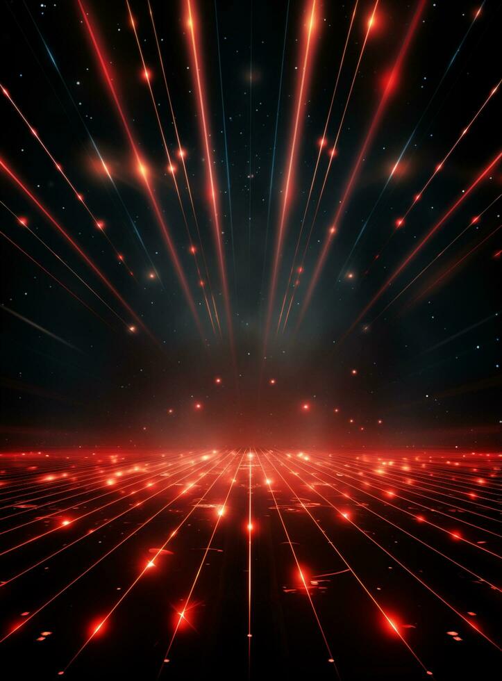 Ai Generative Backdrop Red Spotlights For Flyers, Banner and Backgrounds realistic image ultra hd high design photo