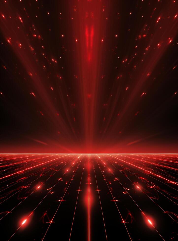 Ai Generative Backdrop Red Spotlights For Flyers, Banner and Backgrounds realistic image ultra hd high design photo
