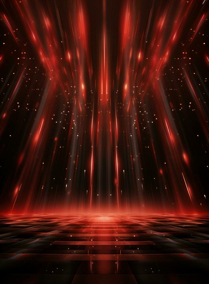 Ai Generative Backdrop Red Spotlights For Flyers, Banner and Backgrounds realistic image ultra hd high design photo