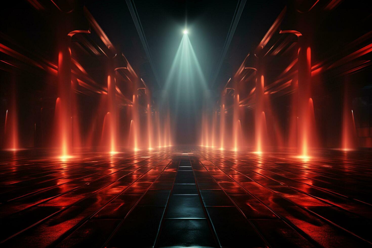 Ai Generaitve Backdrop With Illumination Of Red Spotlights For Flyers realistic image ultra hd high design photo