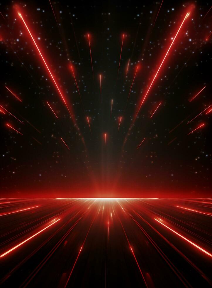 Ai Generative Backdrop Red Spotlights For Flyers, Banner and Backgrounds realistic image ultra hd high design photo